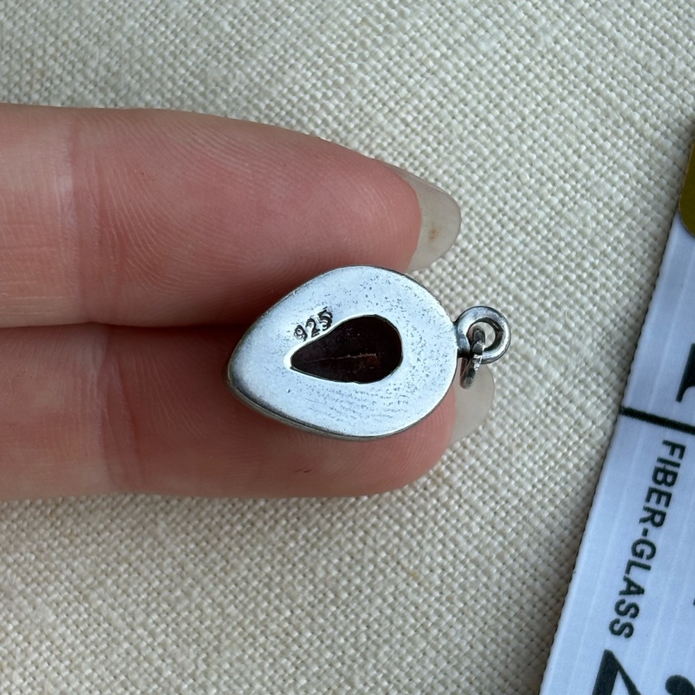 Sterling Silver Iridescent Teardrop Pendant / Charm - Picture 5 of 5